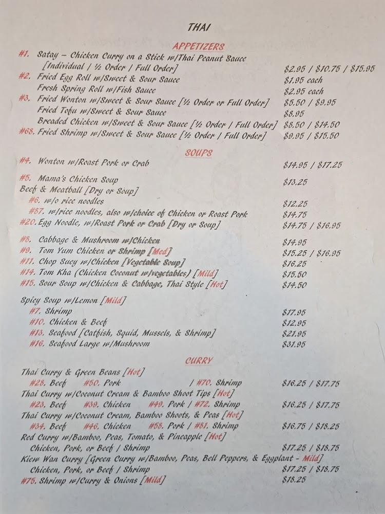 Hart C's Steak Burger & Thai Food Menu image 1